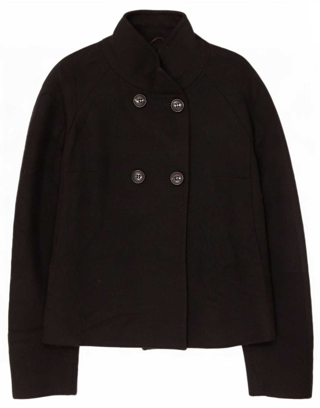 Caban Donna Benetton IT 46 Large Nero Lana