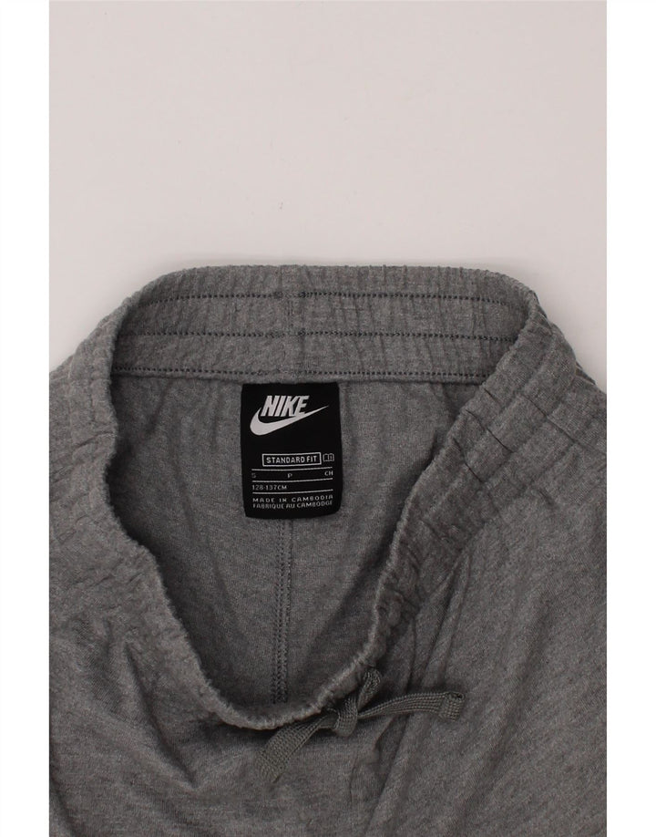 NIKE Boys Standard Fit Sport Shorts 8-9 Years Small Grey Flecked Polyester Vintage Nike and Second-Hand Nike from Messina Hembry 