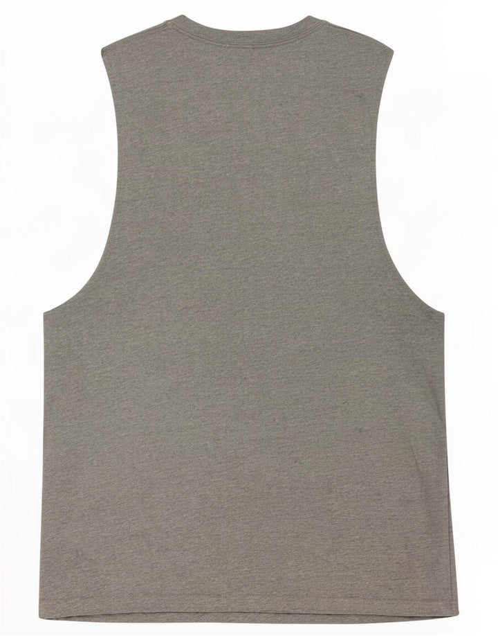 Canotta grafica da uomo Nike in cotone chiazzato grigio medio