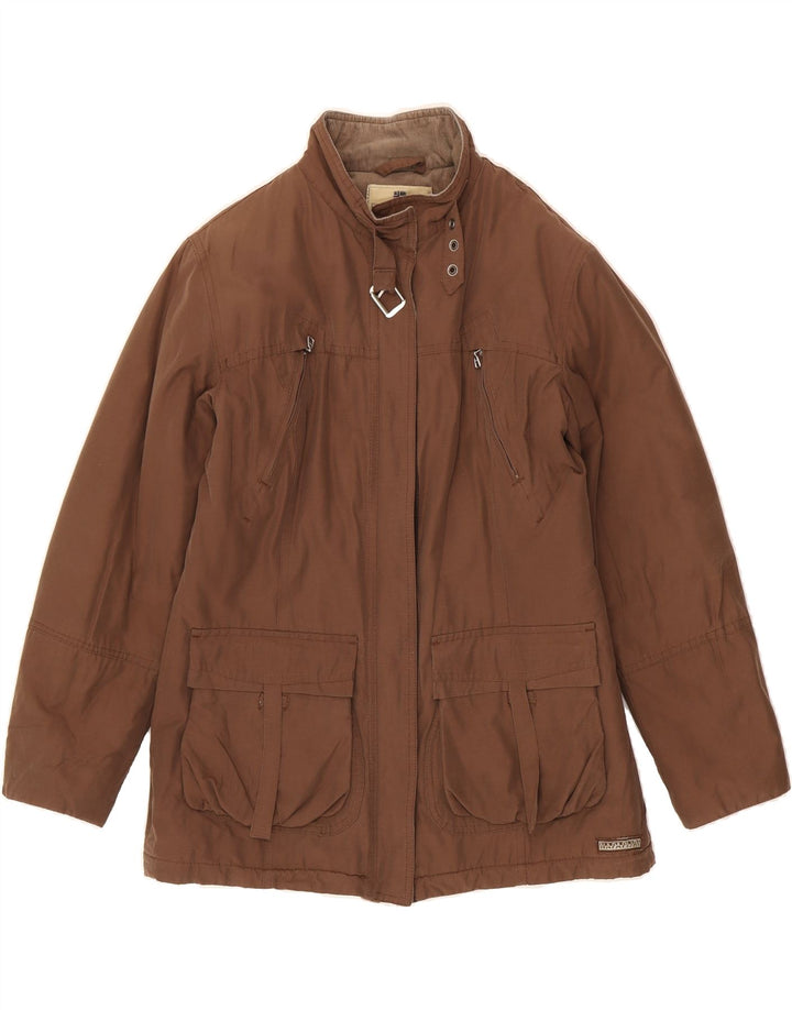 NAPAPIJRI Womens Utility Jacket UK 16 Large Brown Cotton Vintage Napapijri and Second-Hand Napapijri from Messina Hembry 