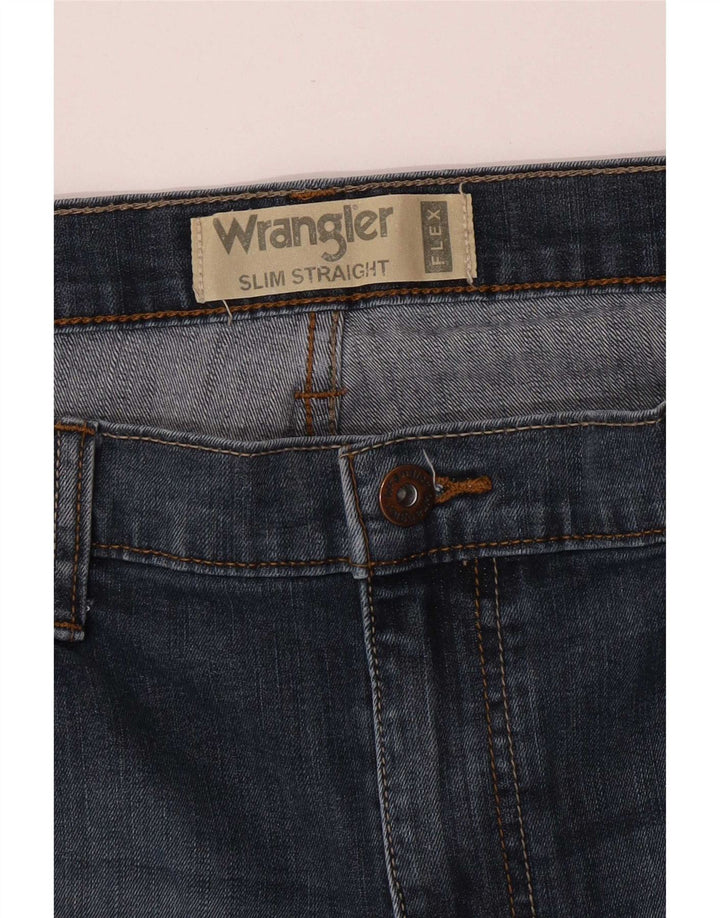 Wrangler Mens Slim Straight Jeans W38 L30 Blue