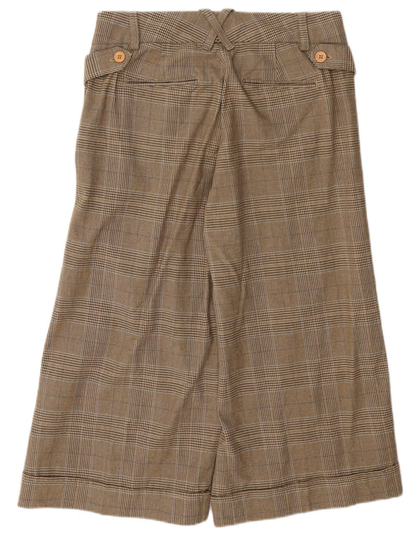 Lee dame capribukser med brede ben US 7/8 Medium W30 L20 brun ternet bomuld