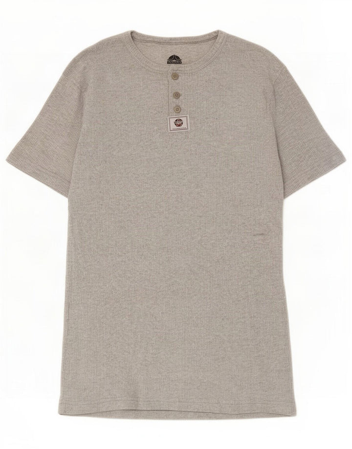 vintage Mens T-Shirt Top Grand Gris