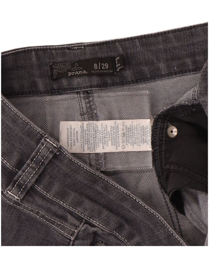 PRANA Jeans dritti regolari da donna US 8 Medium W29 L32 Cotone grigio