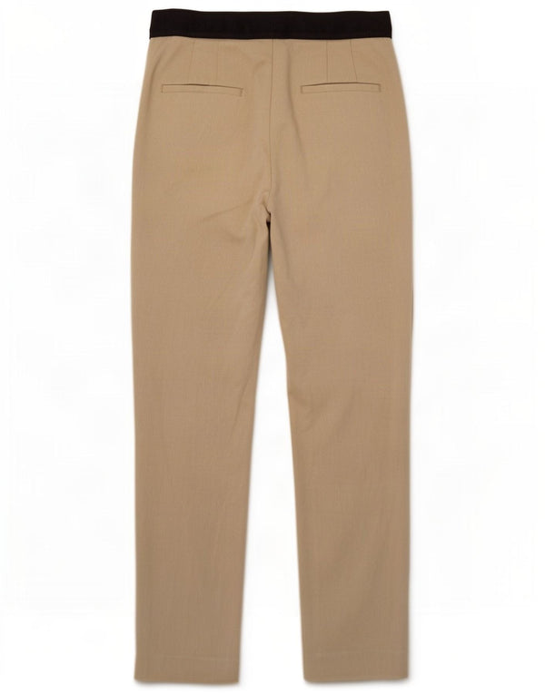 Zara Γυναικείο Slim παντελόνι Chino Medium W28 L26 Beige Colourblock Polyester