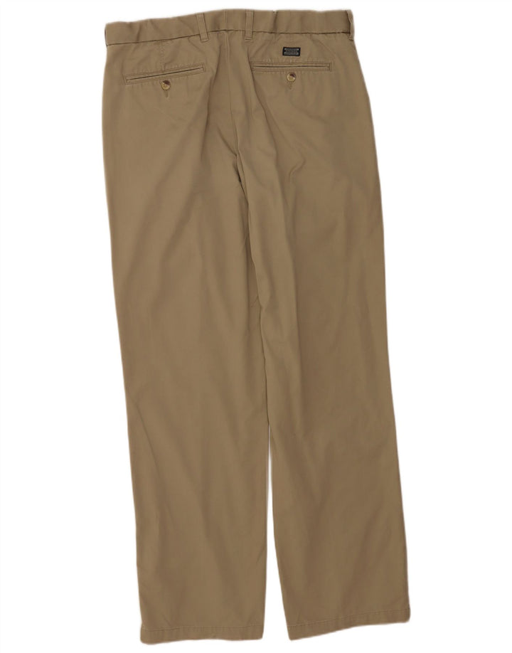 Marks & Spencer Mens Pegged Suit Trousers W36 L33 Beige Cotton