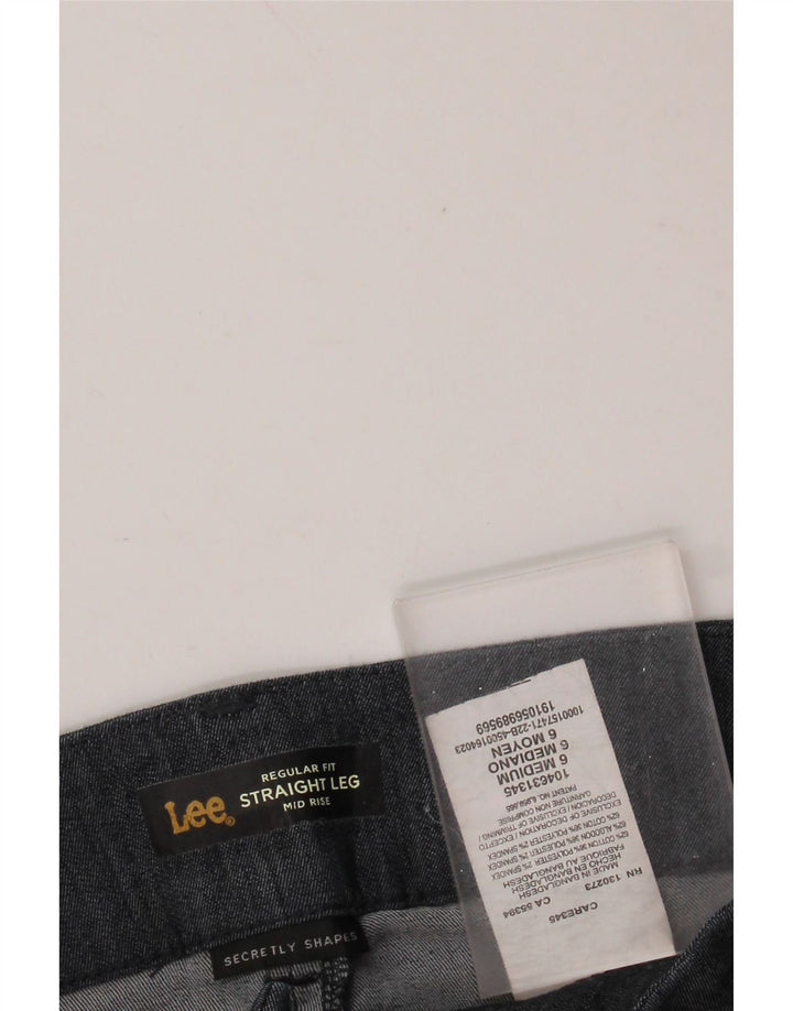 LEE Womens Regular Fit Casual Trousers US 6 Medium W28 L31 Navy Blue