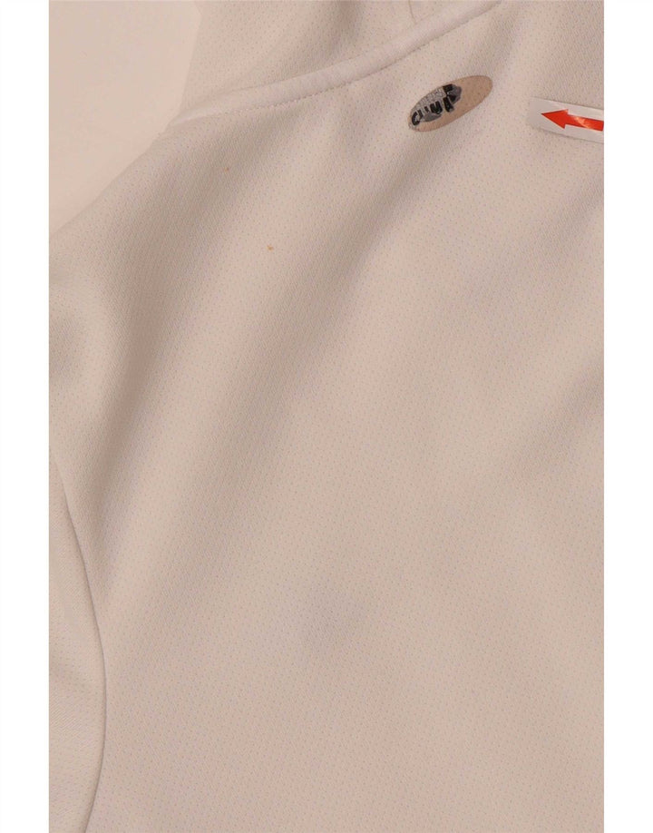 Adidas Womens Zip Hoodie Sweater UK 12 Medium White Polyester