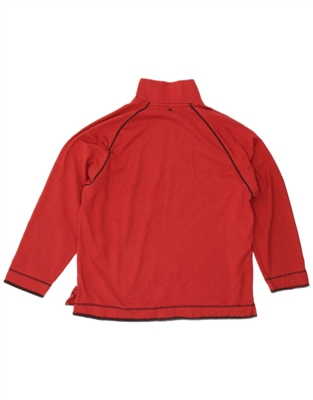 Fat Face Mens Zip Neck Jumper Sweater XL Red Cotton