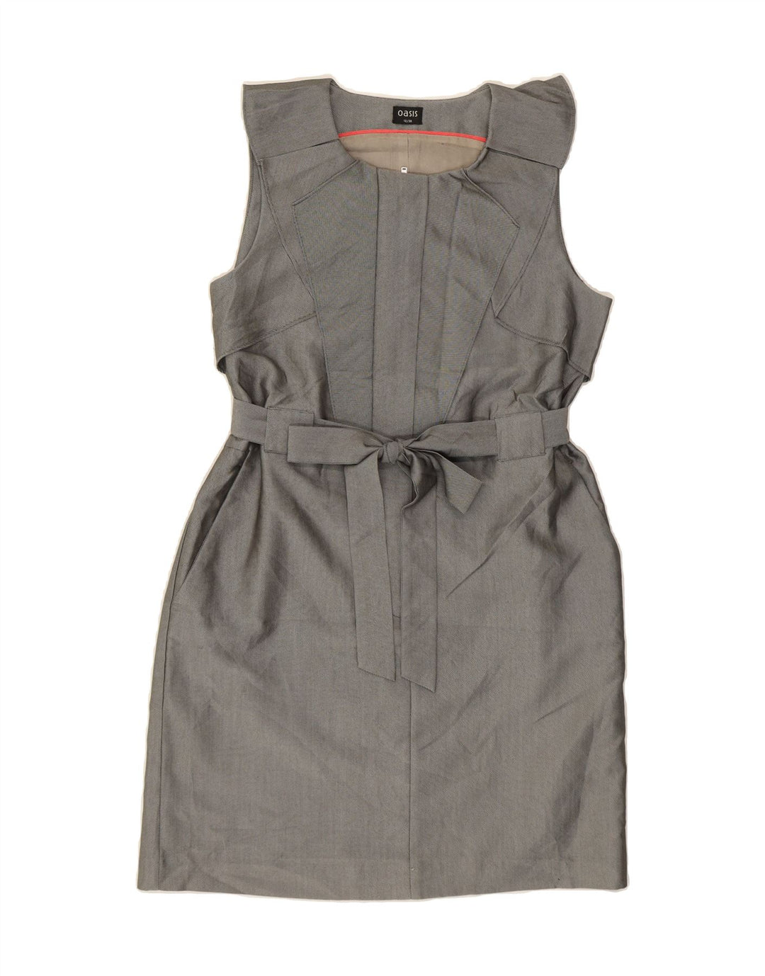 OASIS Womens Sleeveless Sheath Dress UK 12 Medium Grey Polyester Vintage Oasis and Second-Hand Oasis from Messina Hembry 