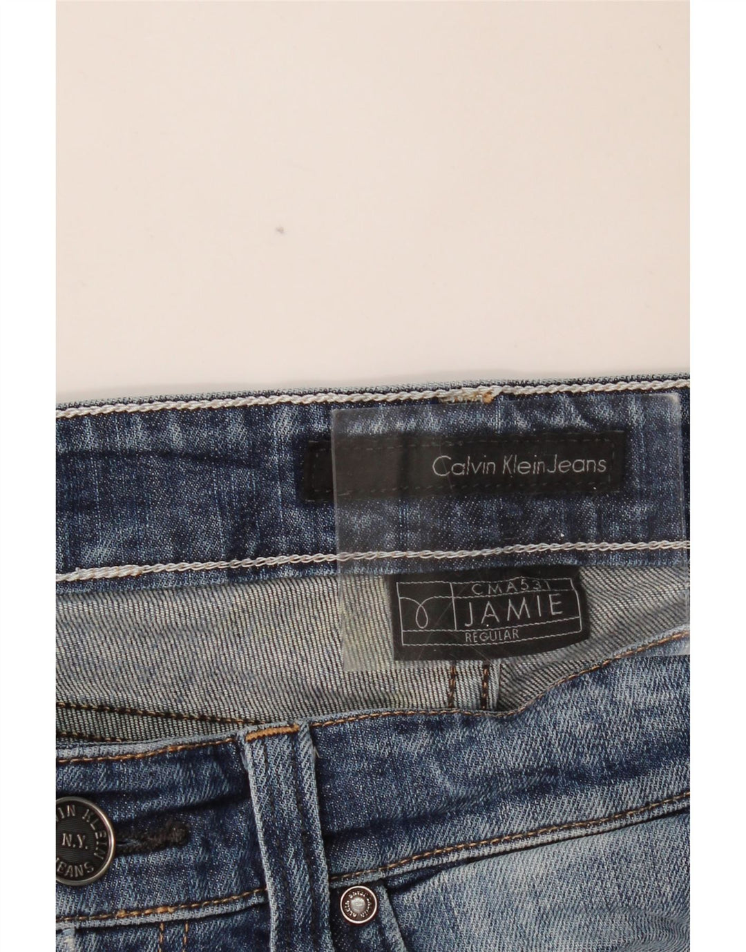 CALVIN KLEIN Womens Jamie Straight Jeans W32 L33 Blue