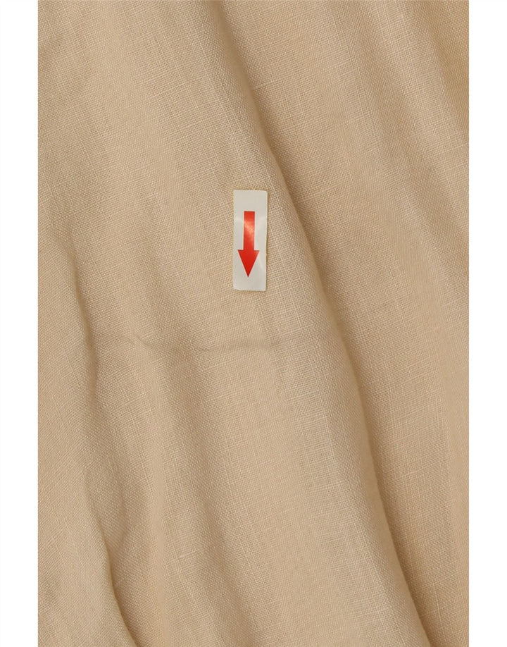 Emanuel Ungaro Herre Kortærmet Pullover Shirt Stor Beige Colourblock