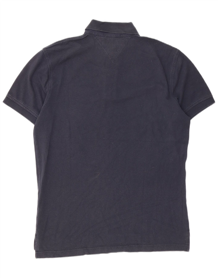 Tommy Hilfiger Mens Polo Shirt Medium Navy Blue Cotton