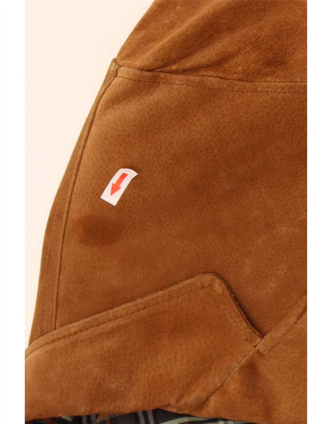 Vintage Herren 3-Knopf-Wildleder-Blazerjacke UK 46 3XL Beige Leder