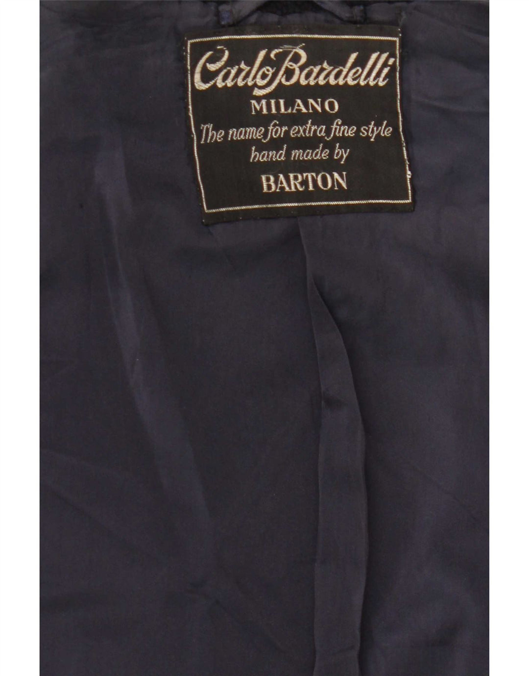 Carlo Bardelli Herre Double Breasted Coat UK 36 Small Navy Blue