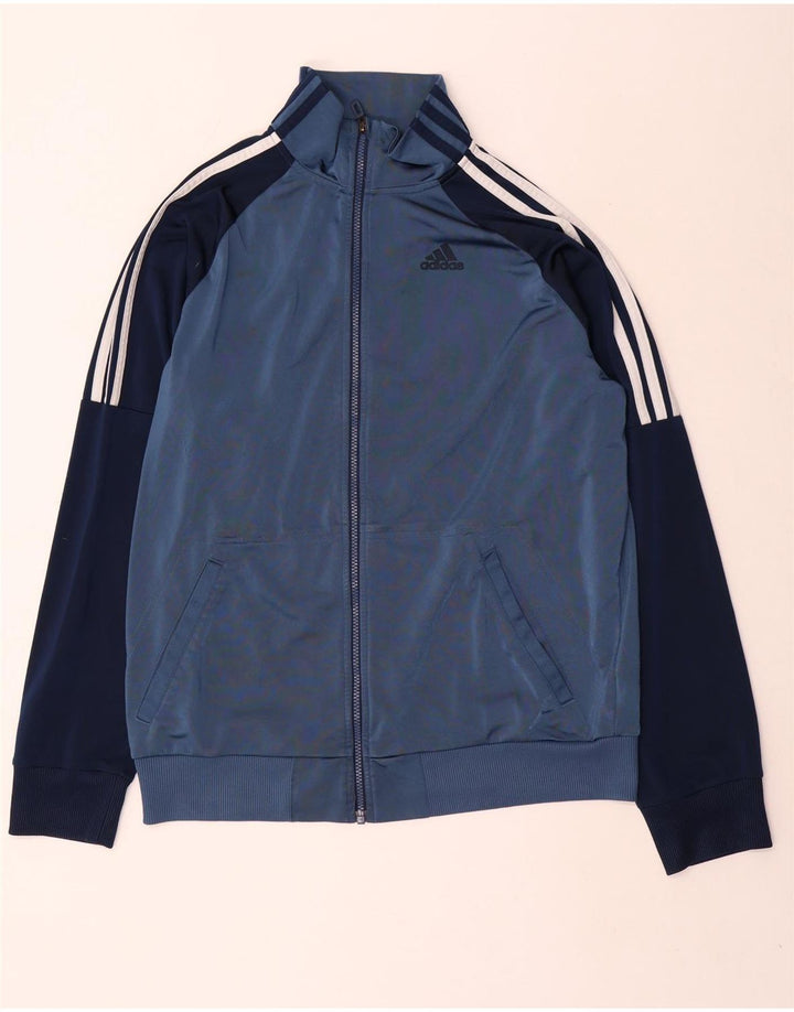 Adidas Mens Tracksuit Top Jacket Large Navy Blue Colourblock