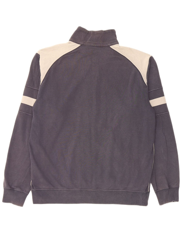 Champion Mens Tracksuit Top Jacket XL Navy Blue Colourblock Cotton