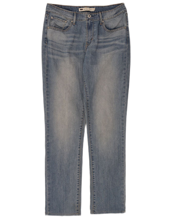 Levi's Womens Demi Curve Classic Rise Slim Jeans W30 L30 Blue Cotton
