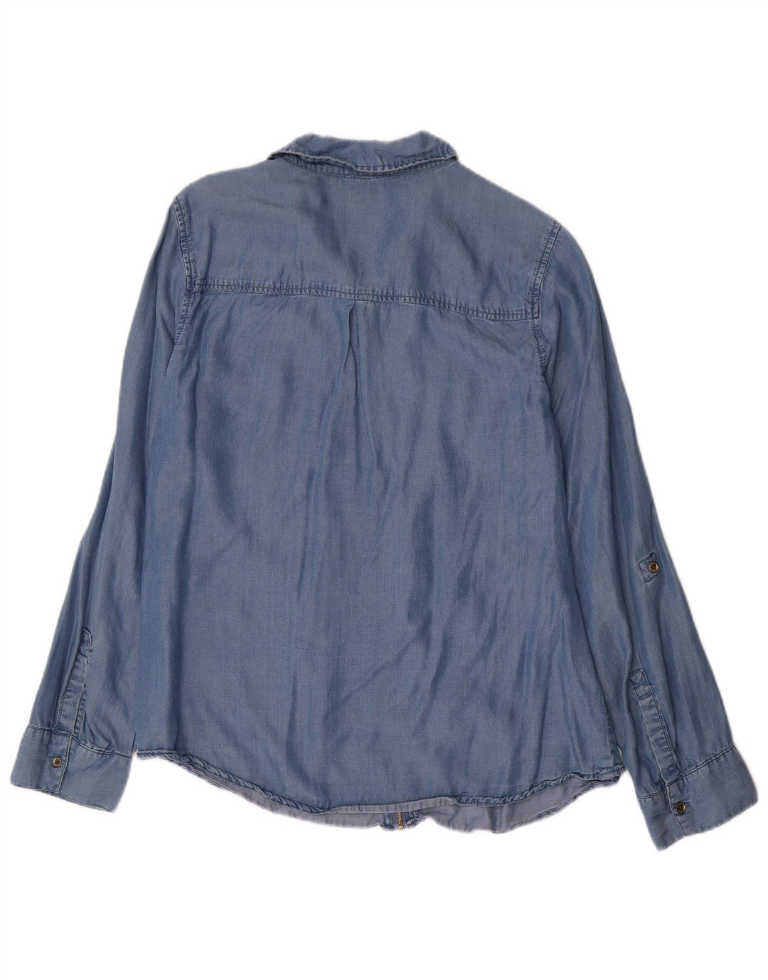 Michael Kors Womens Denim Shirt UK 14 Medium Blue Lyocell