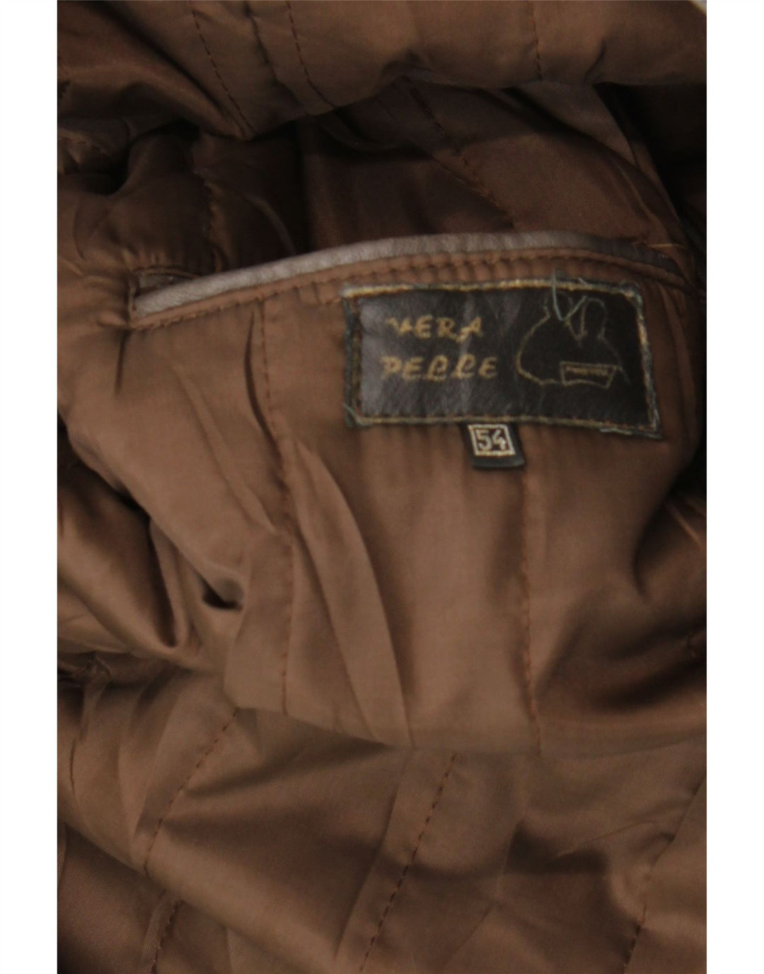 VINTAGE Mens Leather Jacket IT 54 2XL Brown Leather