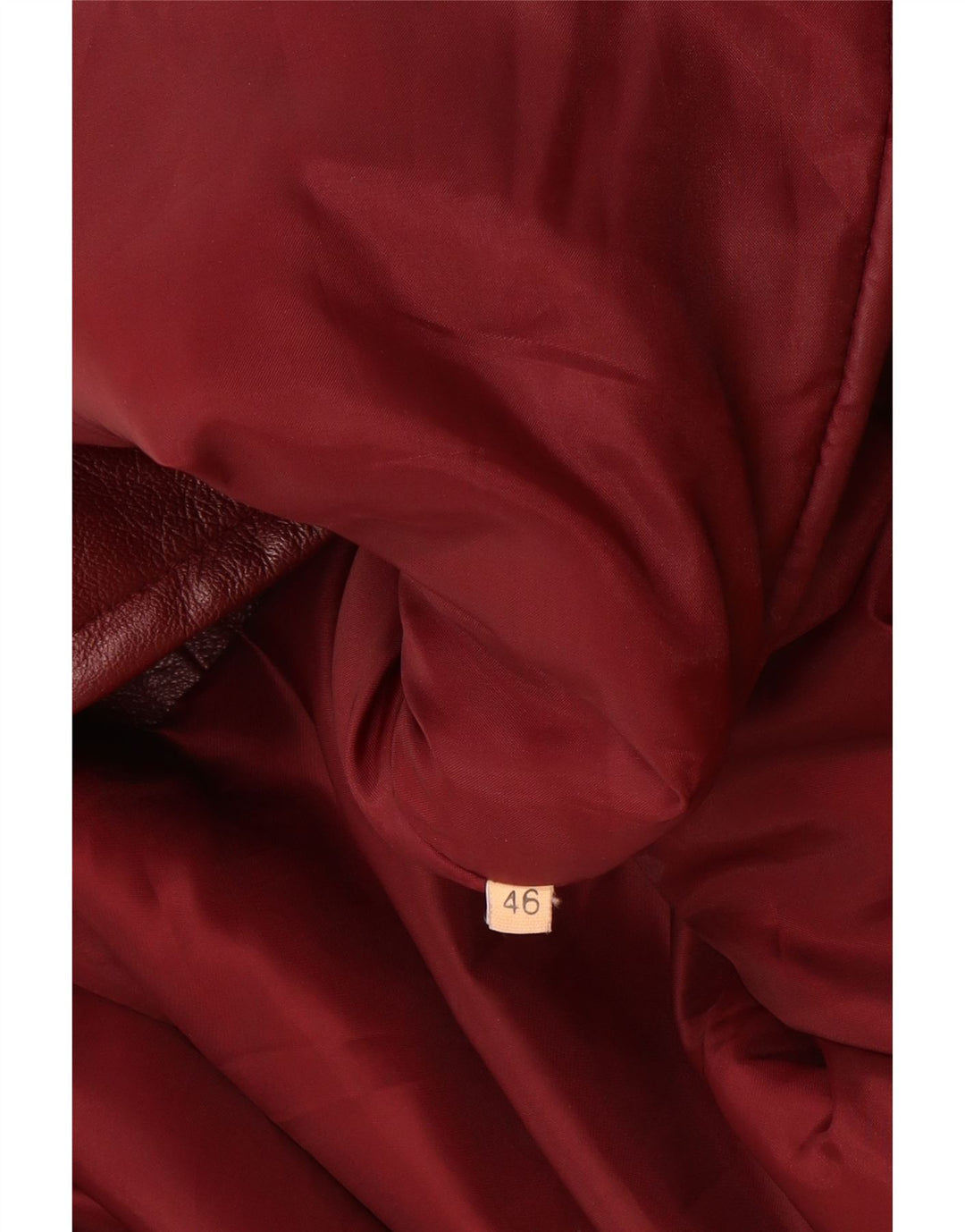 Vintage Womens Leather Coat IT 46 Large Burgundy Leather