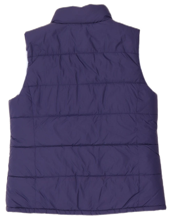 Crew Clothing Womens Reversible Padded Gilet UK 12 Medium Navy Blue Nylon