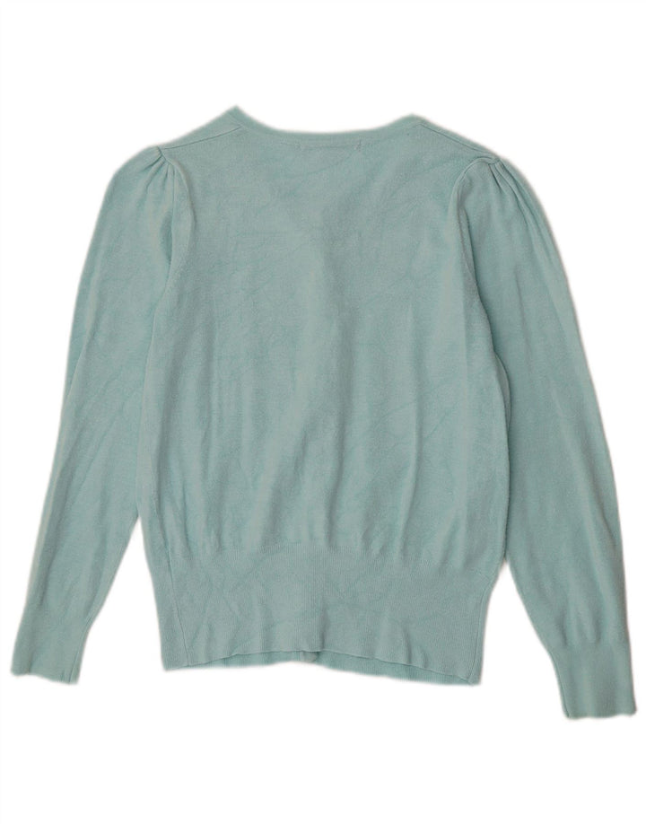Marks & Spencer Womens Cardigan Sweater UK 12 Medium Turquoise Viscose