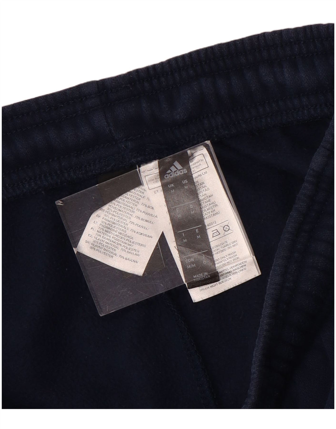 Adidas Mens Tracksuit Trousers Joggers Medium Navy Blue Cotton