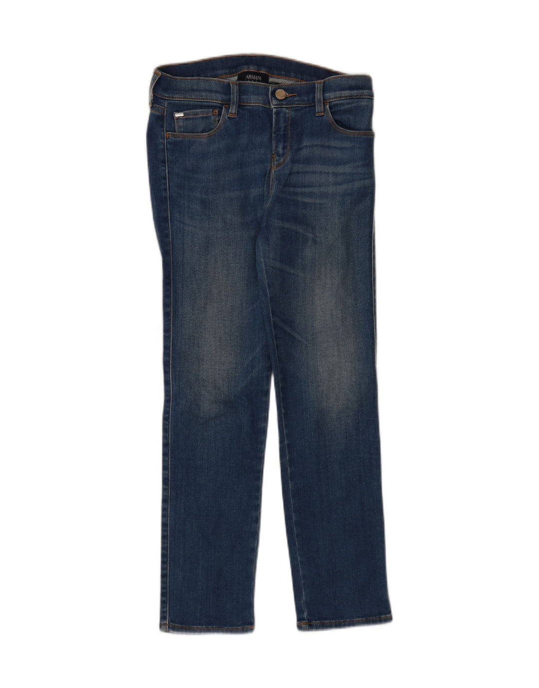ARMANI Womens Capri Straight Jeans W27 L24 Blue Cotton Vintage Armani and Second-Hand Armani from Messina Hembry 