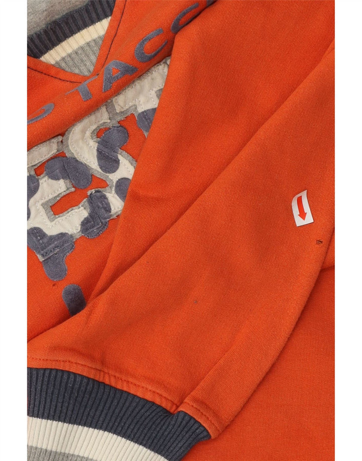 Sergio Tacchini Mens Graphic Sweatshirt Jumper Medium Orange Cotton