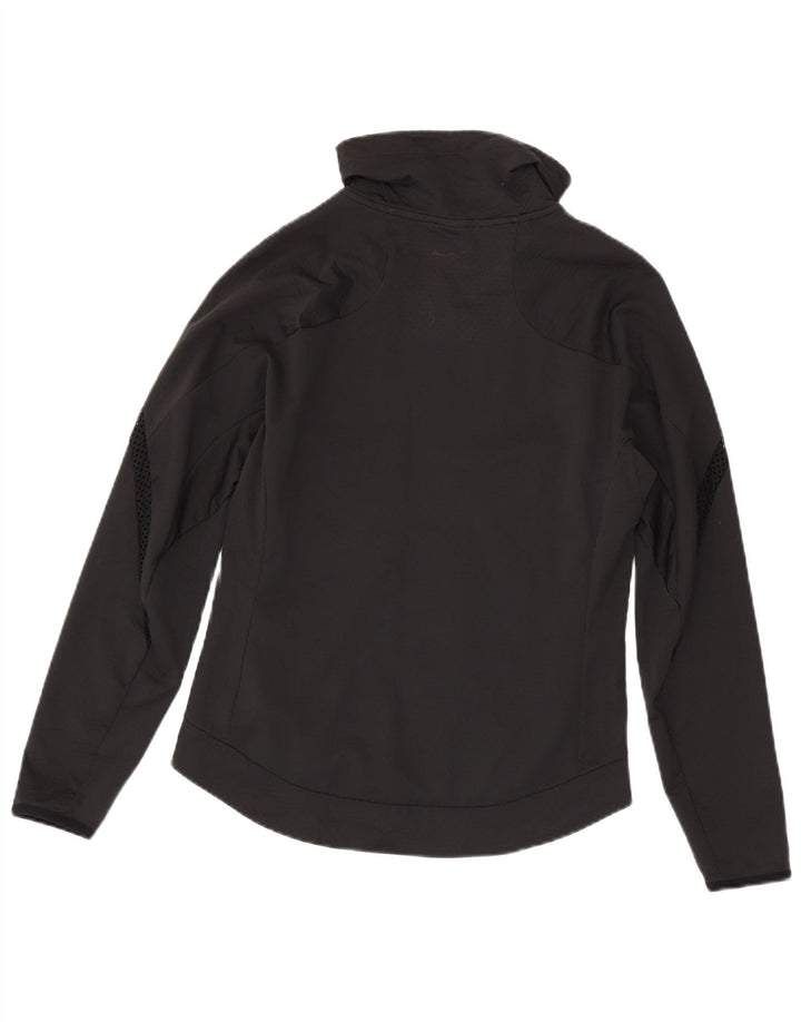 Tuta da ginnastica Nike Dri Fit da uomo con collo e zip, piccola, in poliestere nero