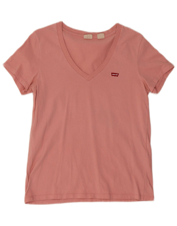 Levi's Womens T-Shirt Top UK 10 Small Pink Cotton