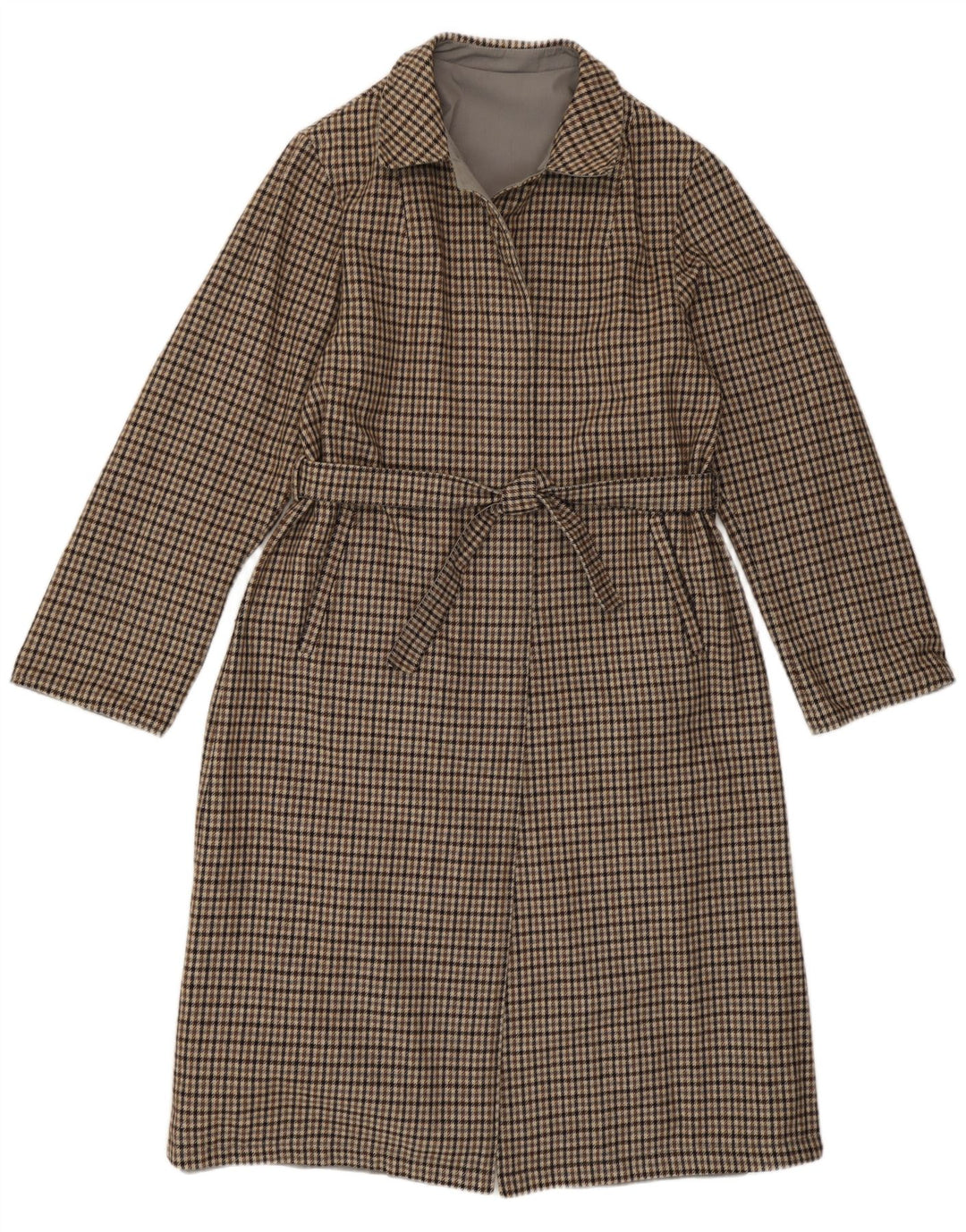 Vintage Womens Reversible Reversible Overcoat IT 46 Small Grey Check