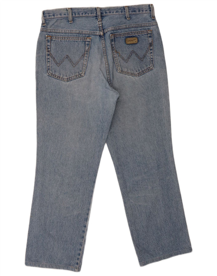 Wrangler Mens Texas Straight Jeans W35 L27 Blue Cotton