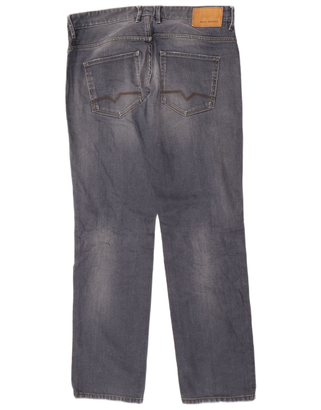 Hugo Boss Mens Straight Jeans W34 L32 Grey Cotton