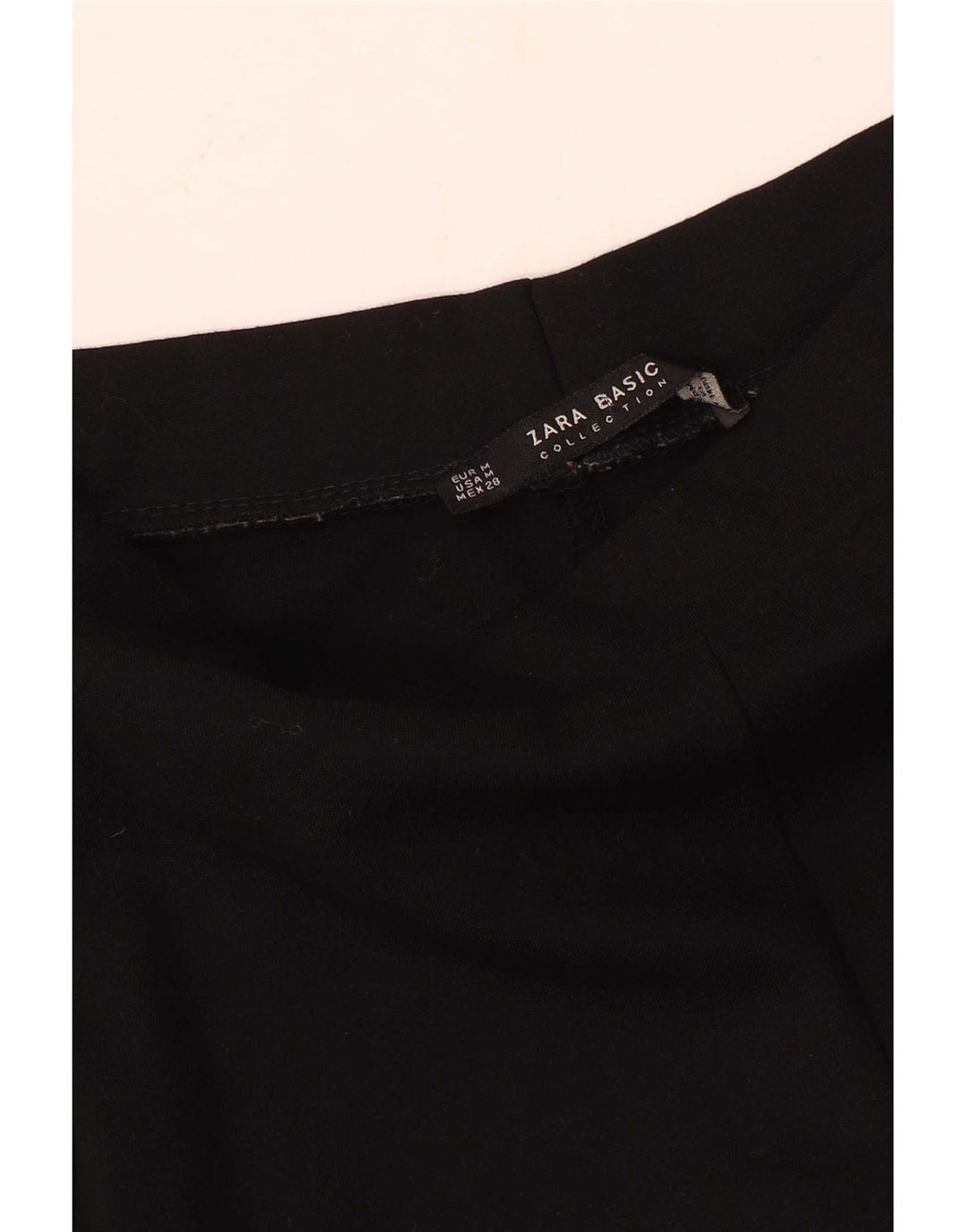 Zara Womens Leggings UK 12 Medium  Black Striped