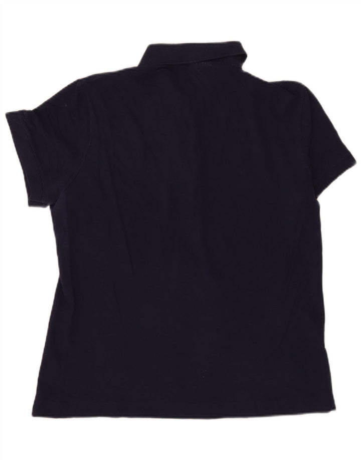 Lacoste Mens Polo Shirt Size 4 Medium Navy Blue Cotton