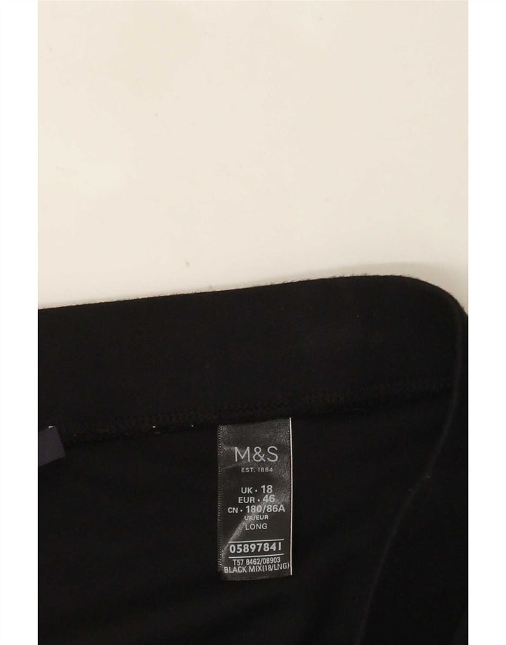 Marks & Spencer Dame Leggings UK 18 XL Sort Viscose