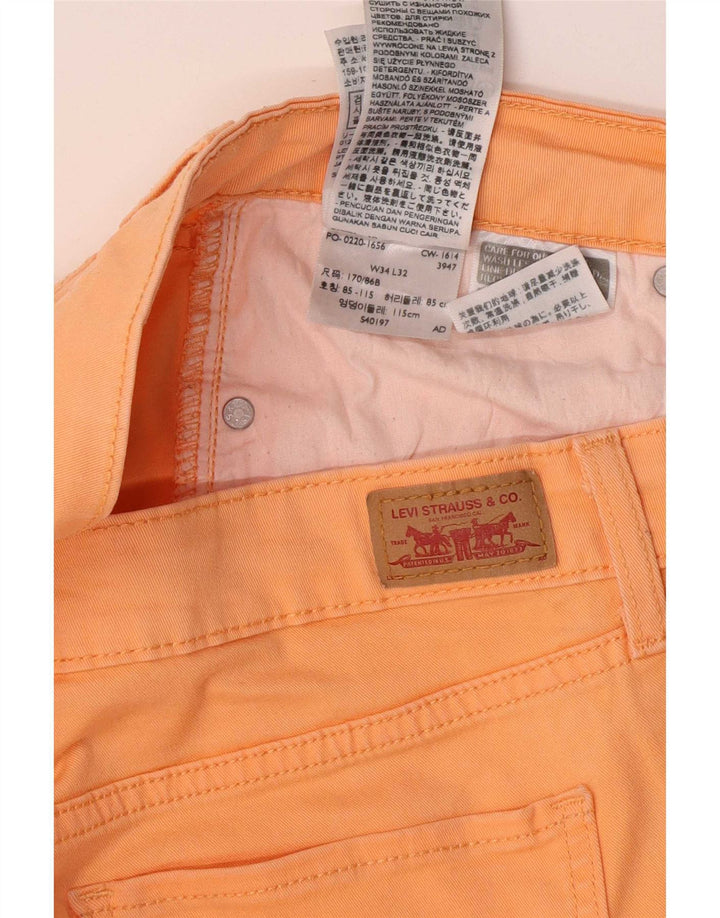 Levi's Damen Jegging-Jeans W34 L32 Orange Baumwolle