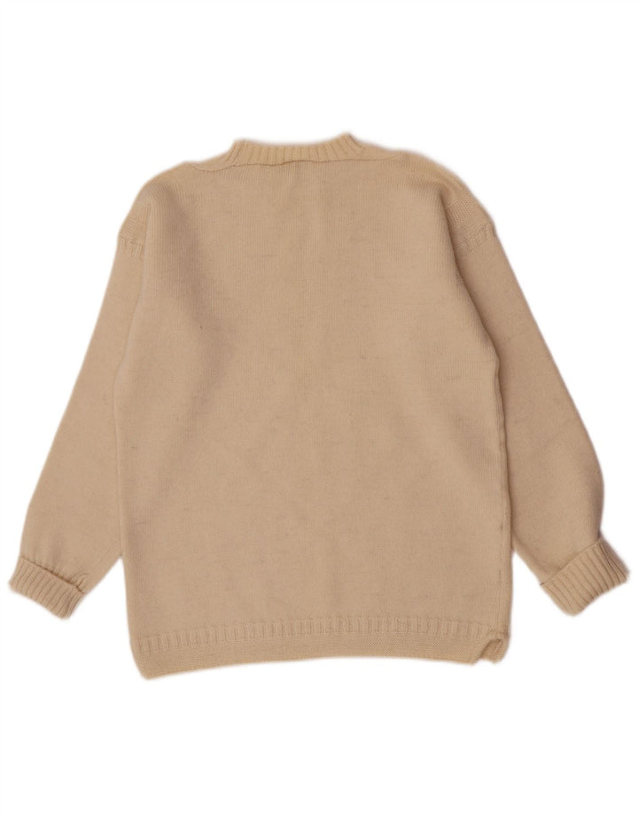 Bridgedale Mens Crew Neck Jumper Sweater EU 38 Small Beige Wool