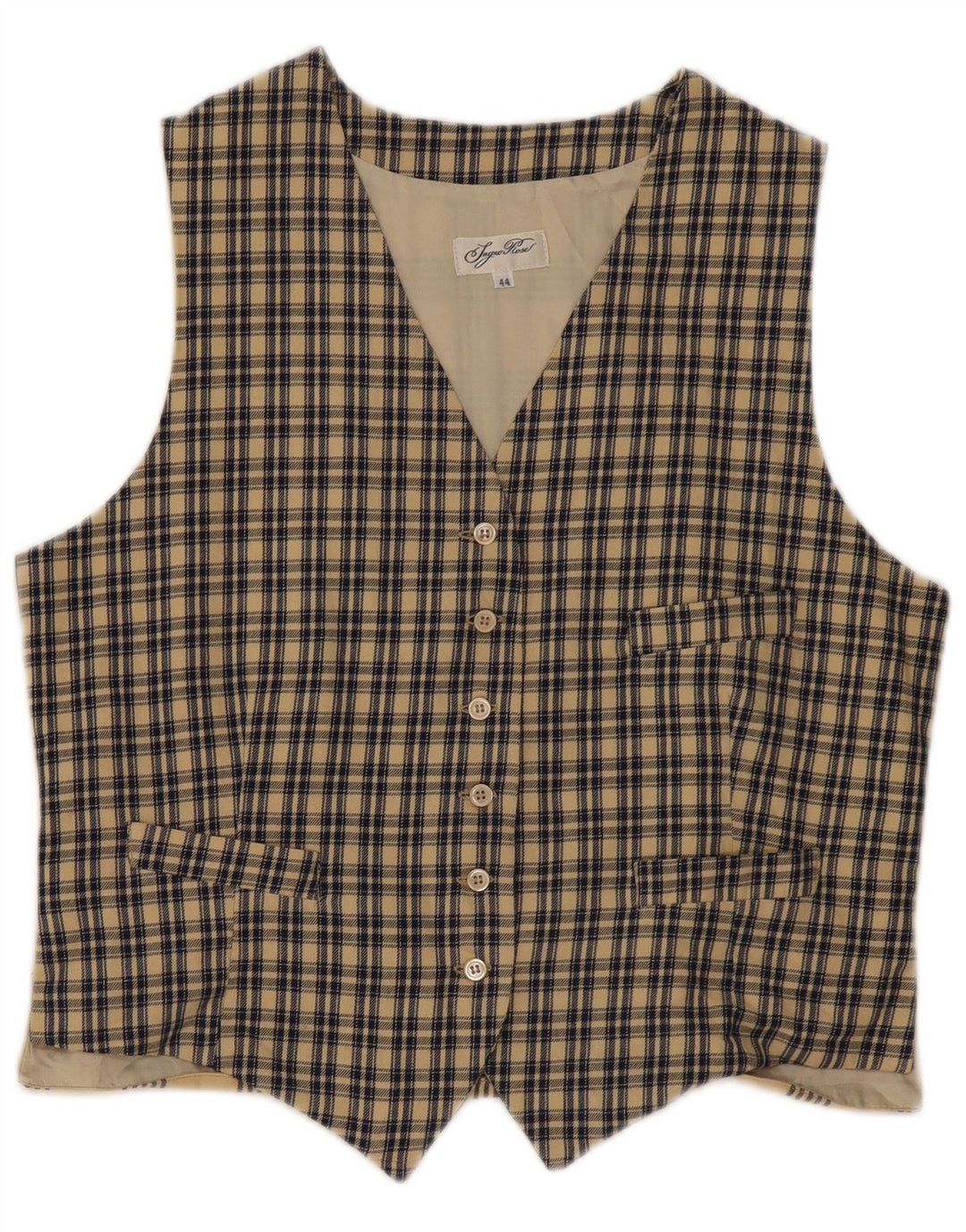 Vestă Ingro Rose pentru femei IT 44 Medium Beige Check Bumbac