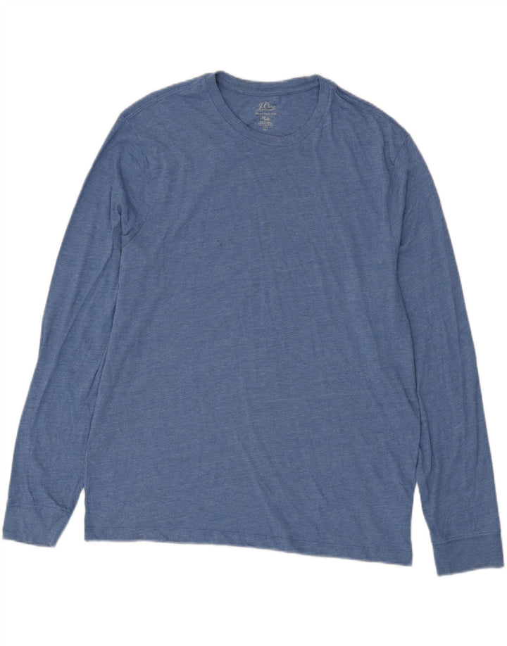 Męski top J. Crew z długim rękawem, duży, niebieski, bawełniany