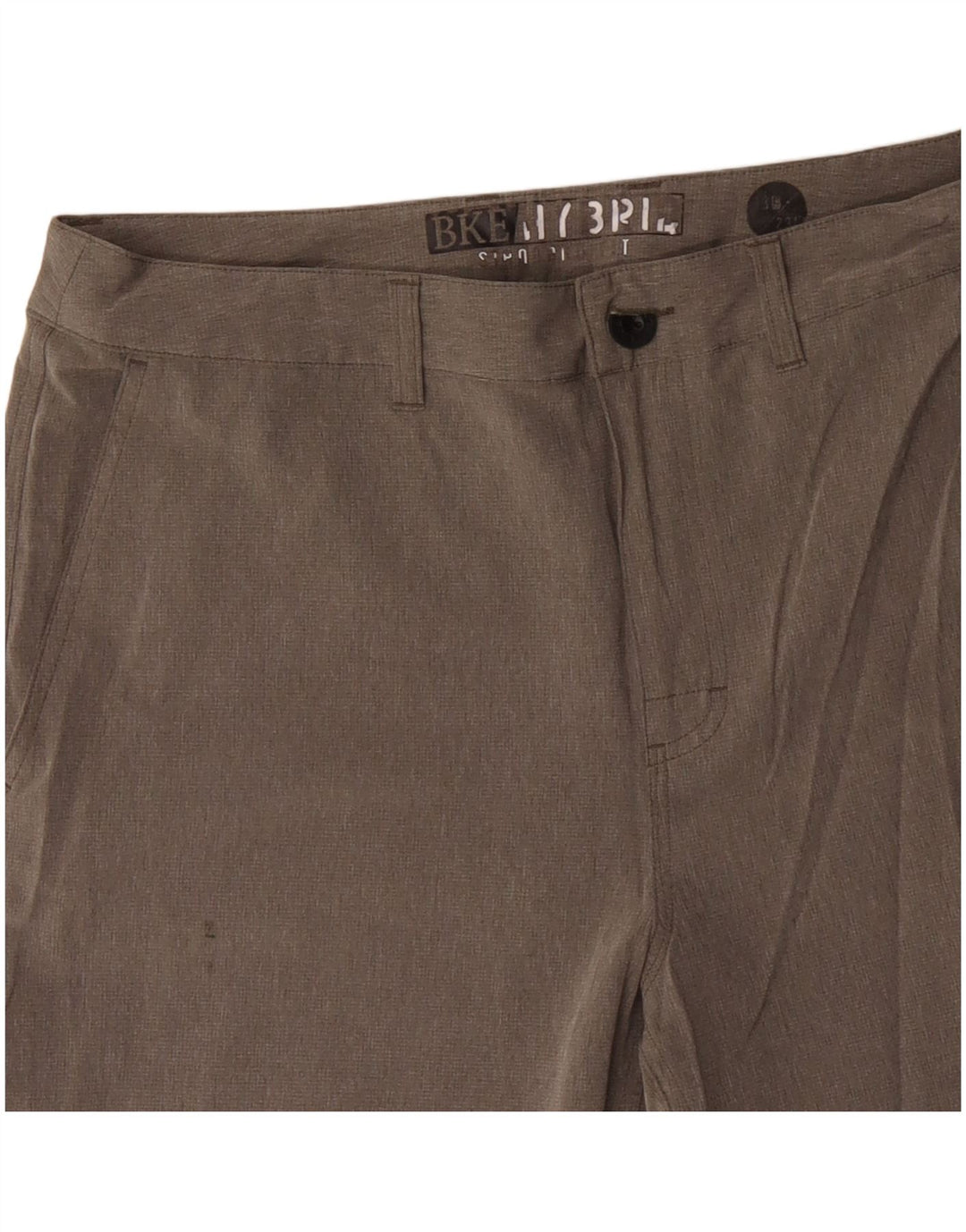 BKE Mens Chino Shorts W33 Medium Grey Polyester