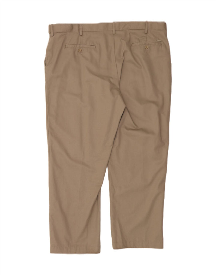 IZOD Mens Straight Chino Trousers W46 L32 Beige Cotton Vintage Izod and Second-Hand Izod from Messina Hembry 