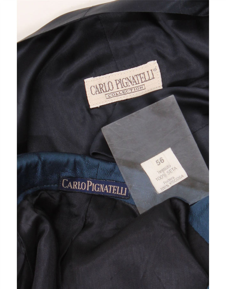 Carlo Pignatelli Mens 2 Piece Set IT 56 3XL Blue Silk