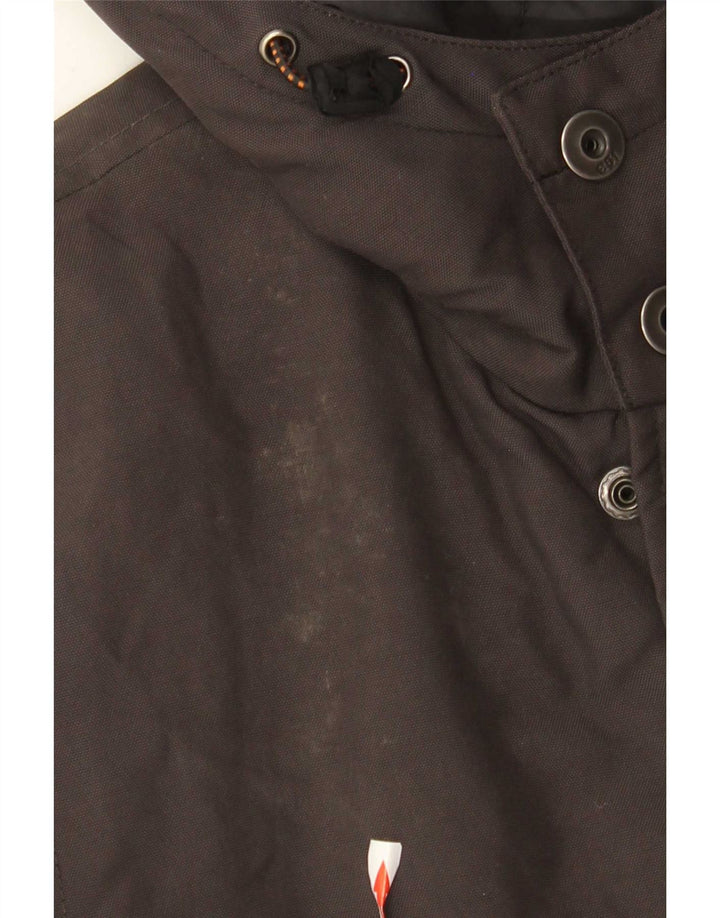 Aspesi Manteau rembourré à capuche pour homme UK 36 Small Gris Polyamide