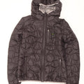 Giacca imbottita trapuntata con cappuccio da donna Blauer UK 14 Large nera in poliammide