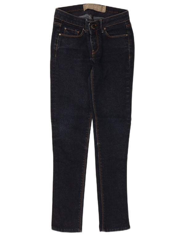 Zara Damen Skinny Jeans EU 34 2XS W24 L27 Marineblau Baumwolle