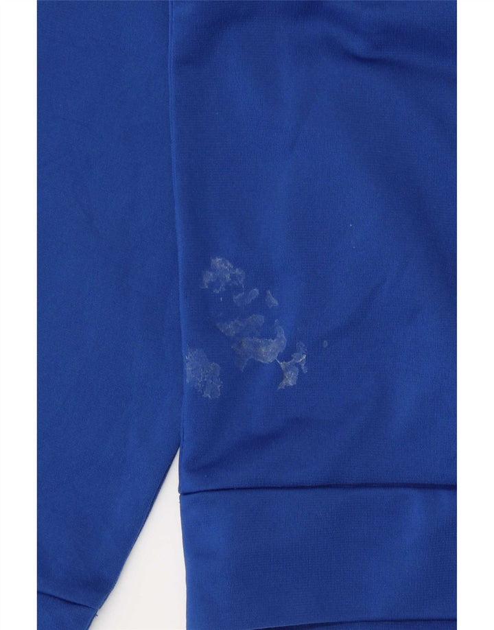 Adidas Boys Tracksuit Top Jacket 5-6 Years Blue Colourblock Polyester