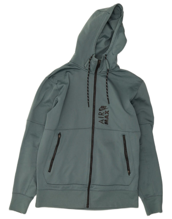 Nike Herren Therma-Fit Graphic Zip Hoodie Pullover Mittelgrünes Polyester